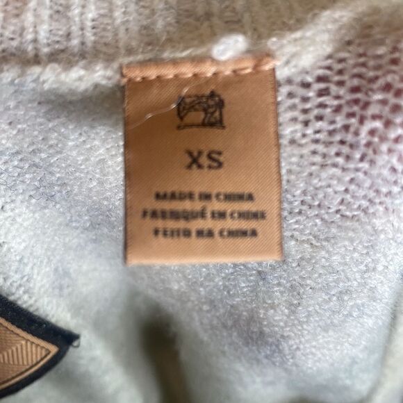 Scotch & soda wool/alpaca heathered gray white knit twistfront sweater oversized - Picture 8 of 8